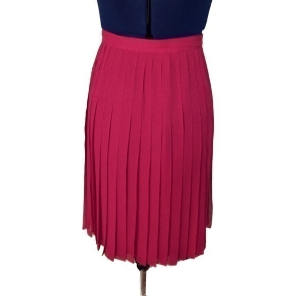 Oscar De La Renta - Skirt- Pink - 10 - Pleated - Silk